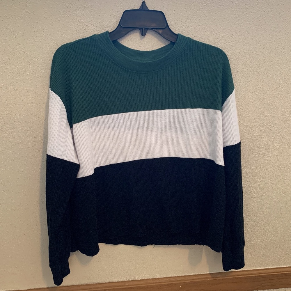 Hollister striped waffle-knit sweater